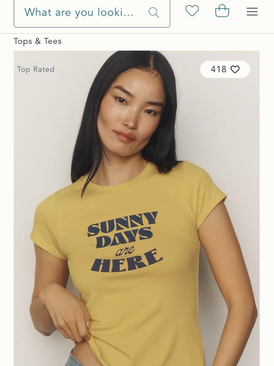 Maeve Tops - Maeve Anthropologie Sunny Days Are Here Yellow Graphic Tee